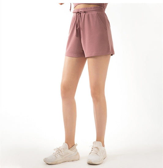Lace Wide Loose Shorts Women HipsRunning Sports Fitness Fashion Casual Yoga Shorts - Zalixer