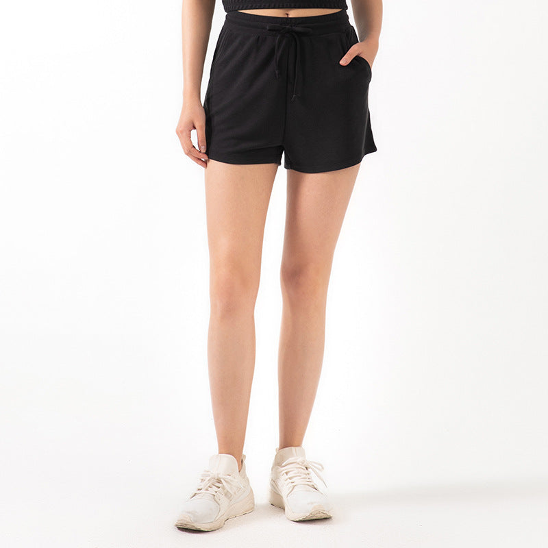 Lace Wide Loose Shorts Women HipsRunning Sports Fitness Fashion Casual Yoga Shorts - Zalixer