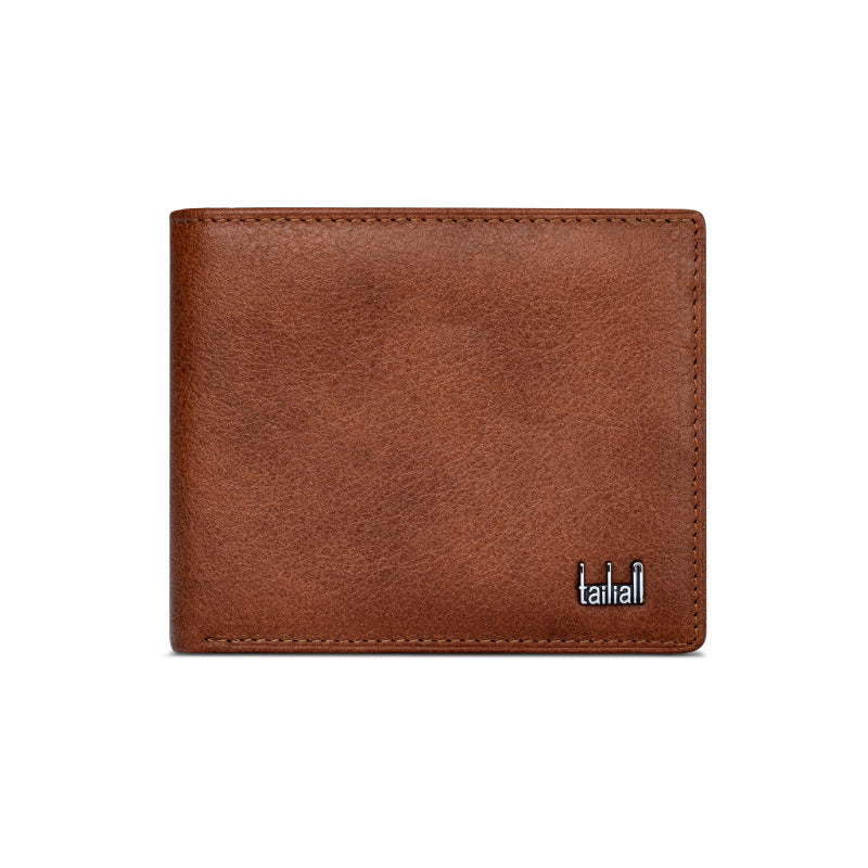 Wallet Men''s Short Business Classic Multi Card Wallet Leather Cross Border Men''s Wallet