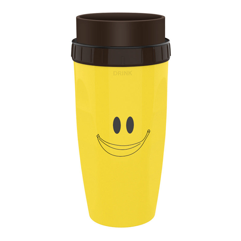 No Cover Twist Cup Travel Portable Cup Double Insulation Tumbler Straw Sippy Water Bottles Portable For Children Adults - Zalixer