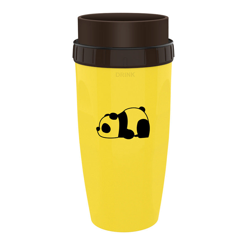 No Cover Twist Cup Travel Portable Cup Double Insulation Tumbler Straw Sippy Water Bottles Portable For Children Adults - Zalixer