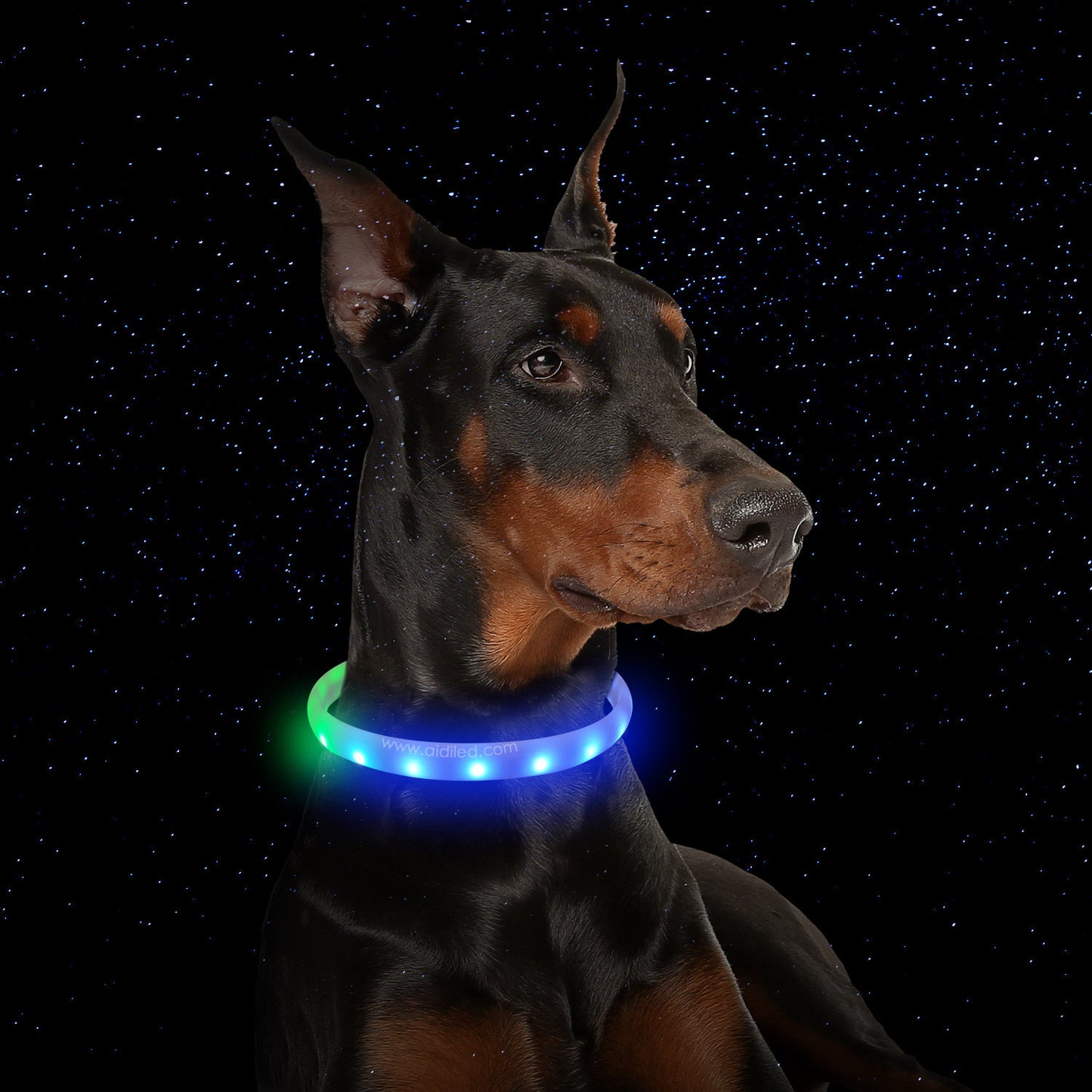 USB Charging Anti-Lost Silicone Flash Collar For Dogs