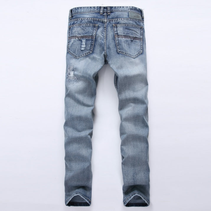 MCCKLE Fashion Brand Designer Men's Ripped Jeans