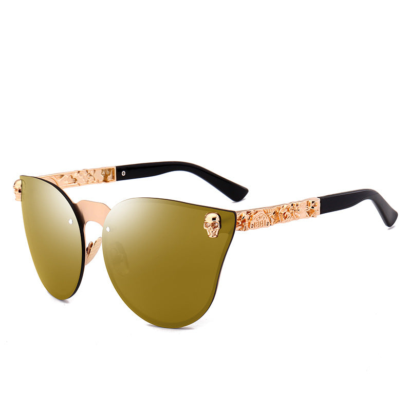 Skull sunglasses metal sunglasses - Zalixer