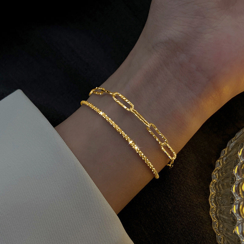 Gold And Sliver Rhinestones Bracelet Womens Jewelry - Zalixer