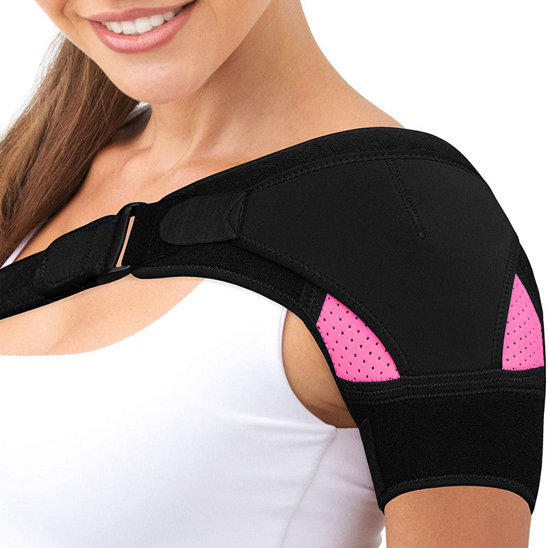 Breathable And Ice Pack Sports Shoulder Pads Shoulder Brace With Pressure Pad Suitable For Both Men And Women Adjustable Shoulder Brace For Left And Right Shoulder Protect - Zalixer