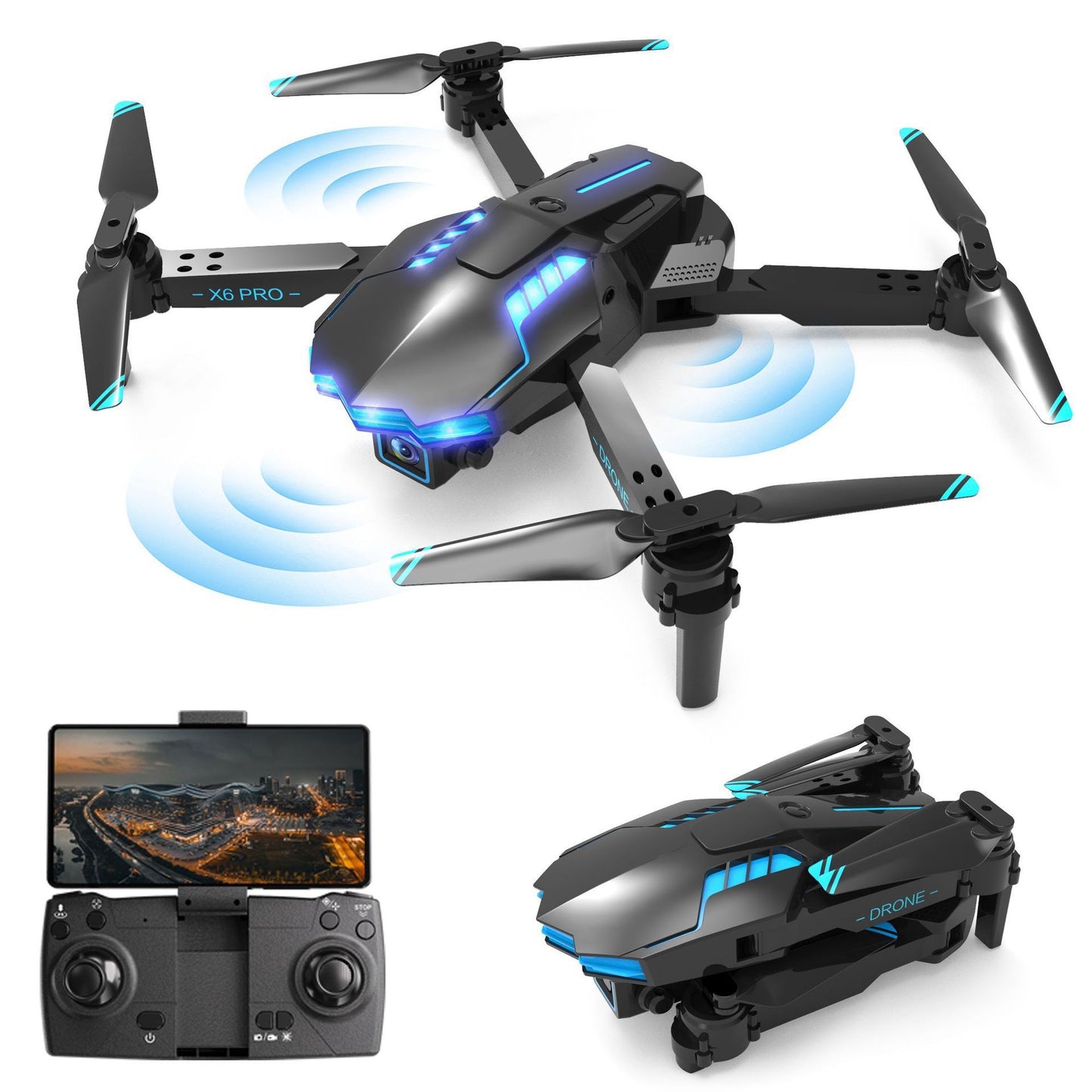 UAV 4K HD Aerial Photography Optical Flow Positioning Dual Camera Obstacle Avoidance Fixed Height Remote Control