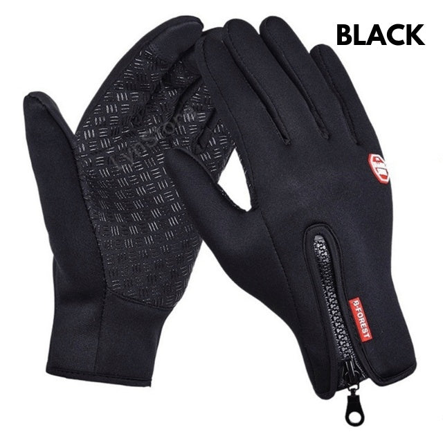 Winter Motorcycle Riding Waterproof Sports Gloves With Fleece
