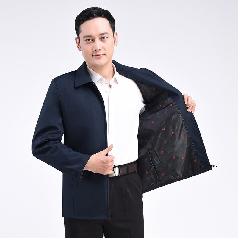 Lapel Business Middle-aged And Elderly Men's Jacket