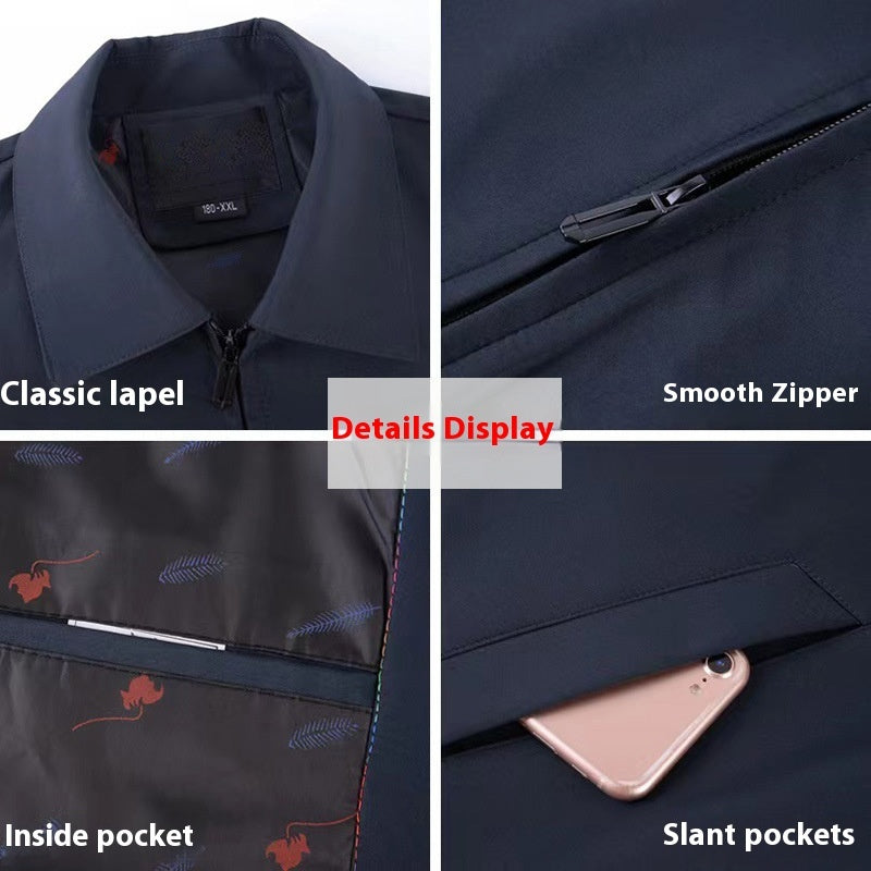 Lapel Business Middle-aged And Elderly Men's Jacket