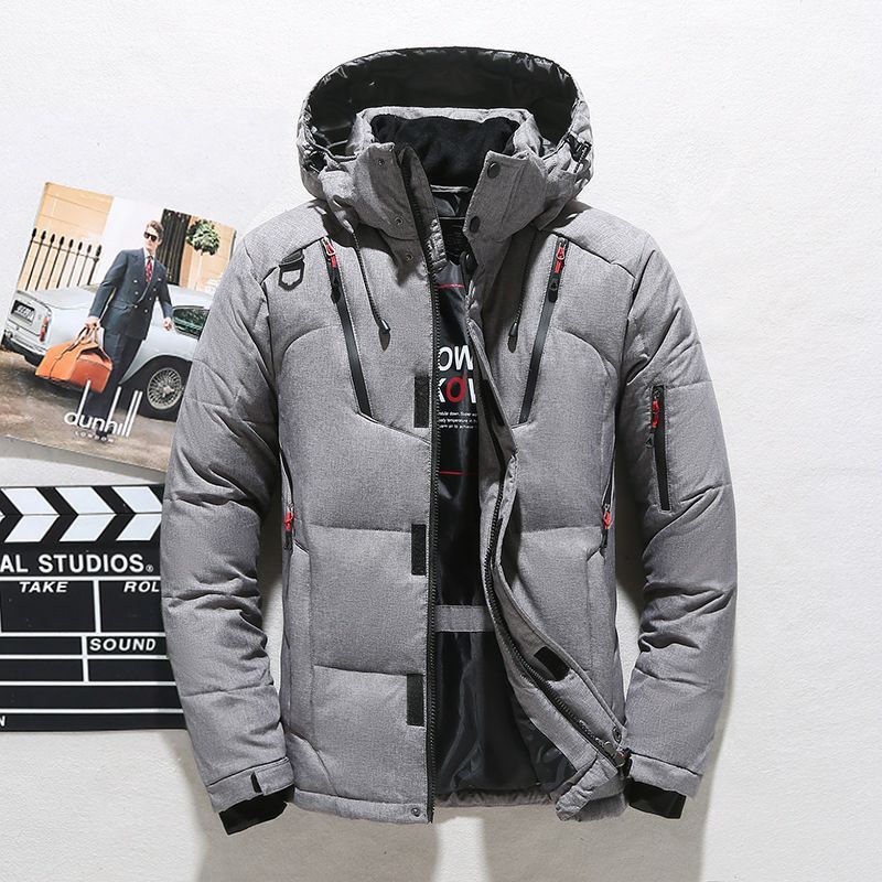 Men's Outdoor Windproof Hooded Jacket Leisure Sports Coat With Pockets