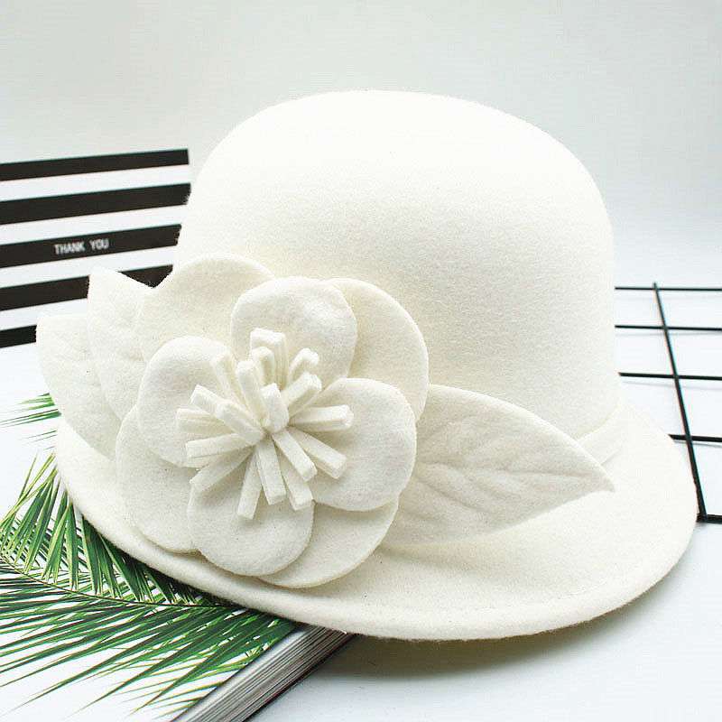 Retro Black And White Flower Fashion Hat Casual - Zalixer