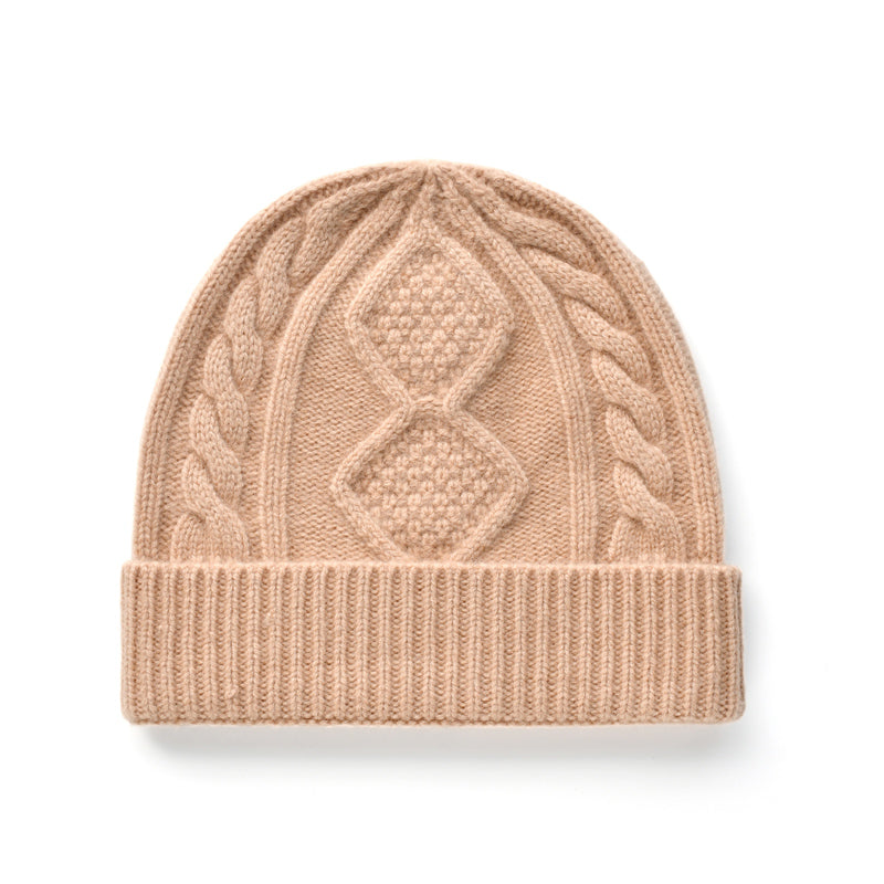 Lady With Diamond Twist Wool Hat - Zalixer