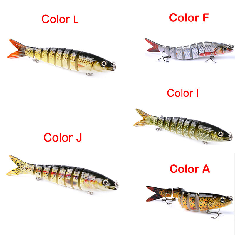 Pike Fishing Lures Artificial Multi Jointed Sections Hard Bait Trolling Pike Carp Fishing Tools - Zalixer