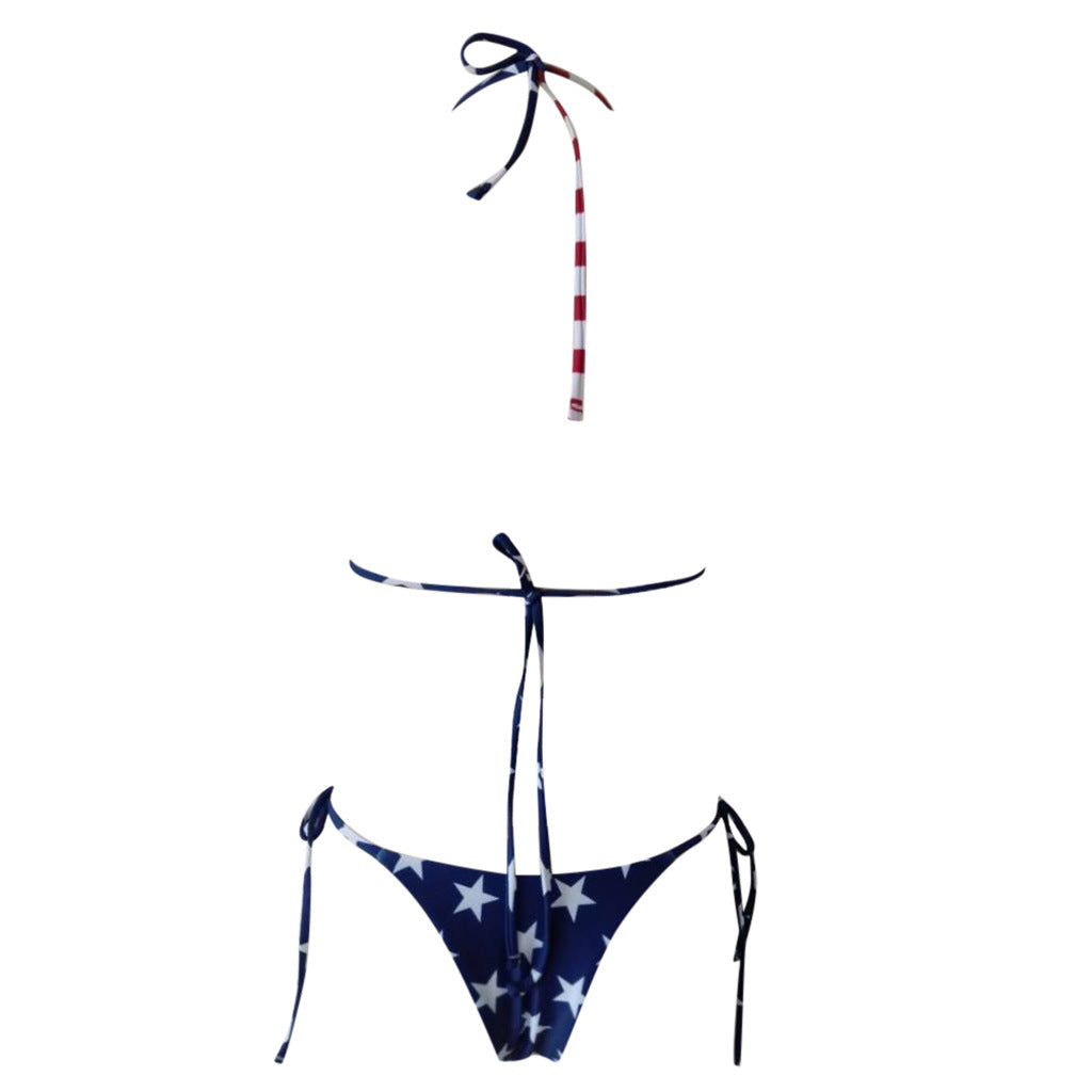 Printed sexy bikini split swimsuit - Zalixer