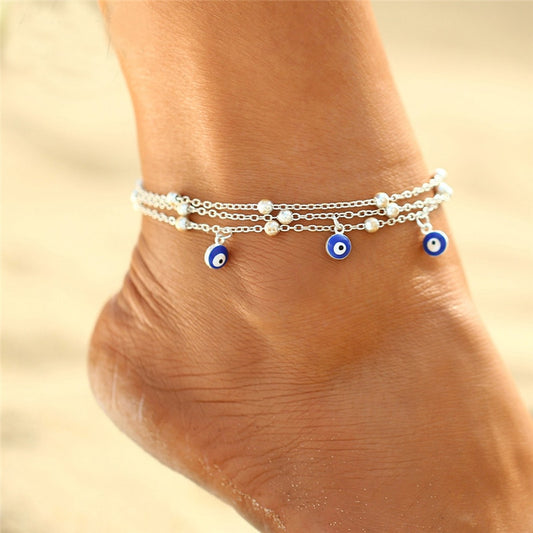 Foot jewelry bead chain beach anklet - Zalixer