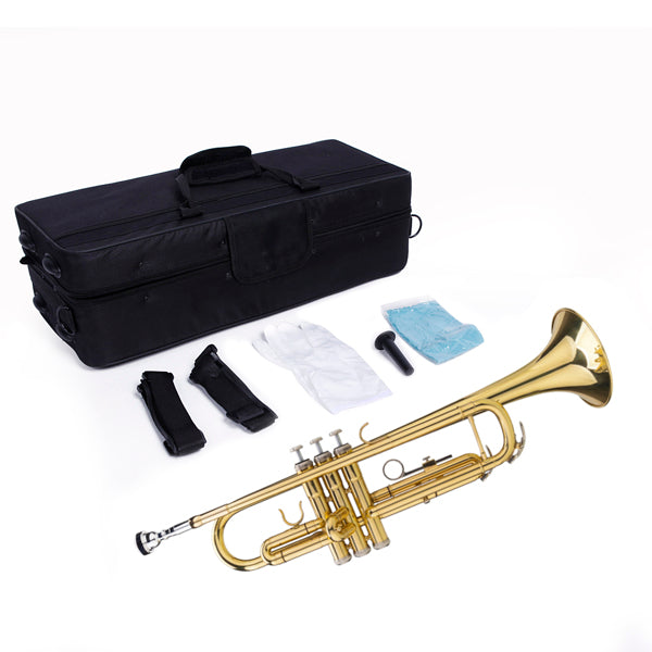 Drop B Tone Adjustable Trumpet Gloves Set Plaint Golden - Zalixer