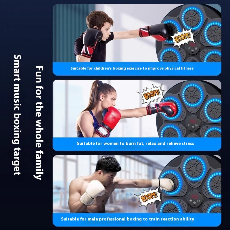 Music Boxing Machine Household With RGB Light Bluetooth-compatible Adults Mode Speed Adjustable For Indoor Kickboxing Karate Fitness Home - Zalixer