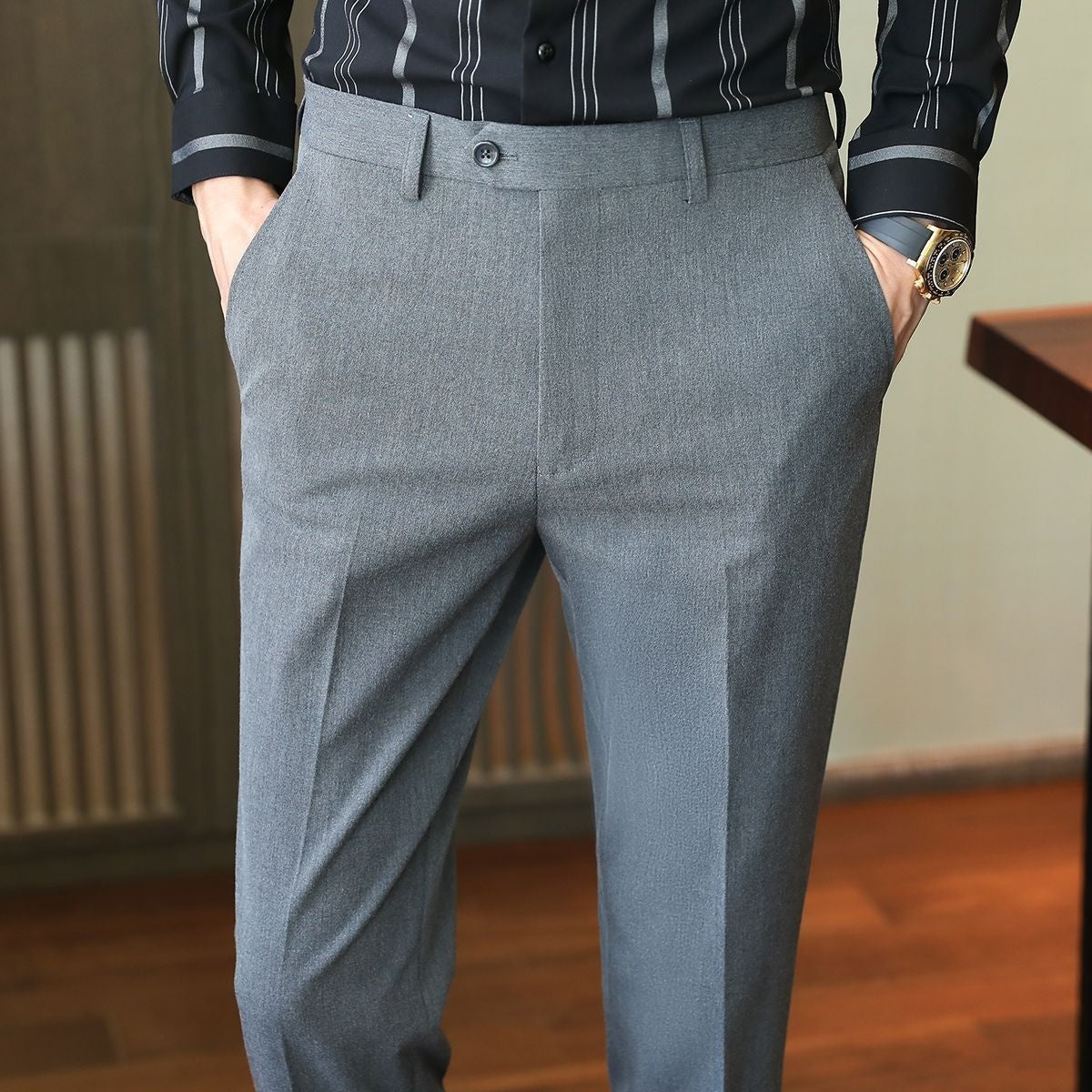 Business Trendy Cropped Non-ironing Suit Pants