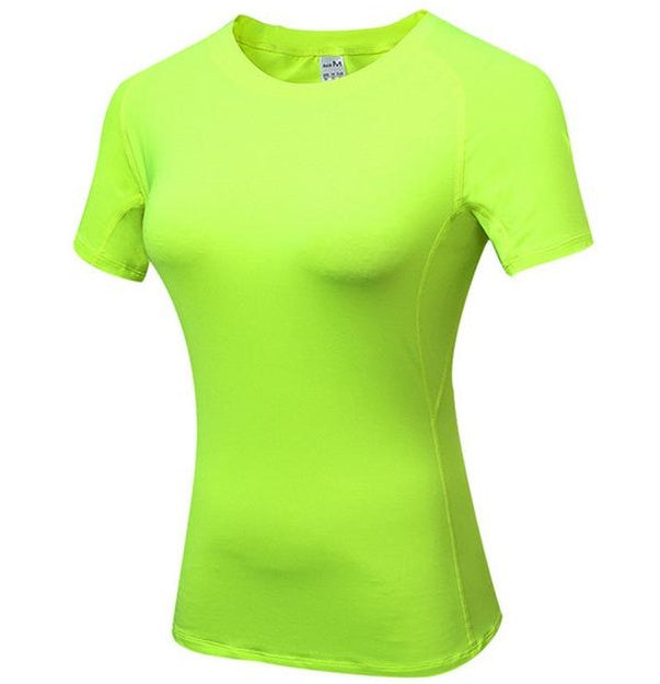 Womens Quick Dry Compression Training Yoga T-Shirts - Zalixer