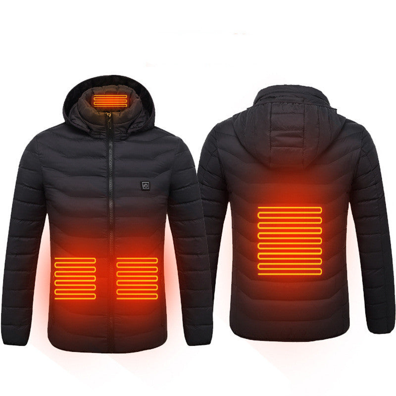 New Heated Jacket Coat USB Electric Jacket Cotton Coat Heater Thermal Clothing Heating Vest Men's Clothes Winter - Zalixer