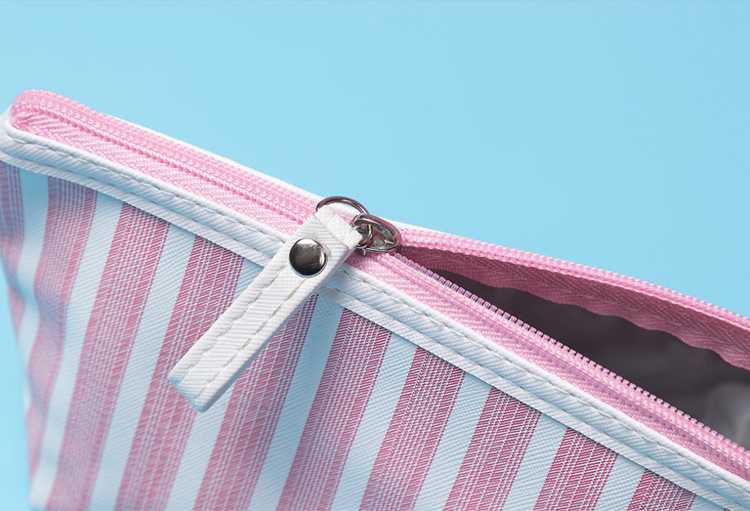 Miyahouse Canvas Cosmetic Bag Women Make up Bags Striped Printed Travel Toiletry Organizer Portable Pouch Makeup Case - Zalixer
