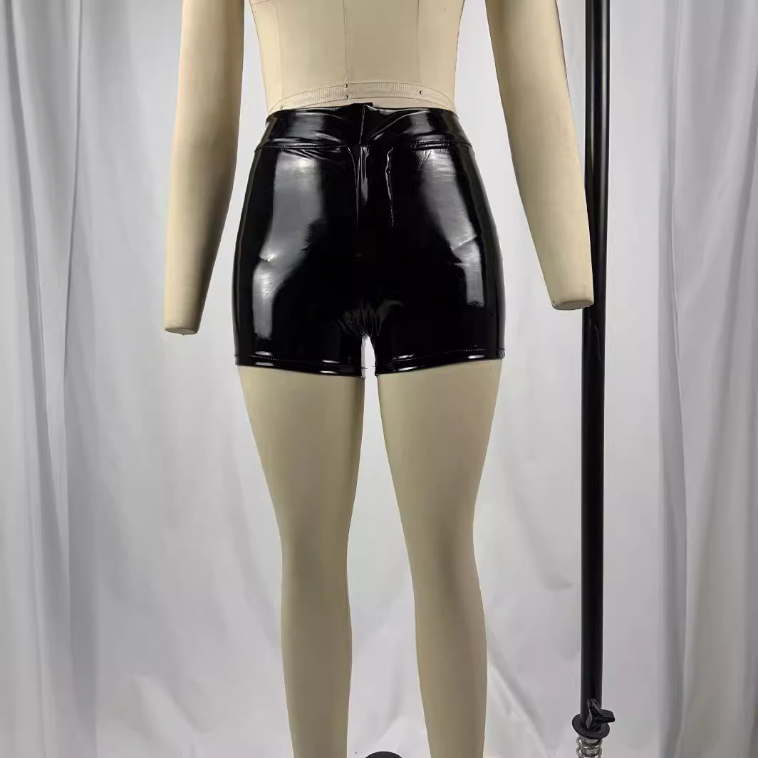 Solid-color Fashionable High-waist Plus-size Hot Pants - Zalixer