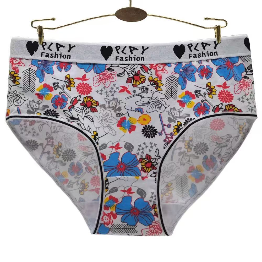 Women's Sexy Cotton Printed Cute Panties - Zalixer