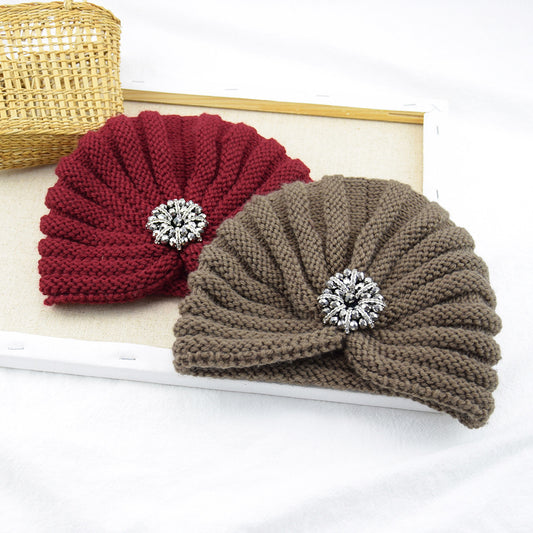 Round Beads Accessories Hat Woolen Hat Knitted Hat Bohemian Toe Cap - Zalixer
