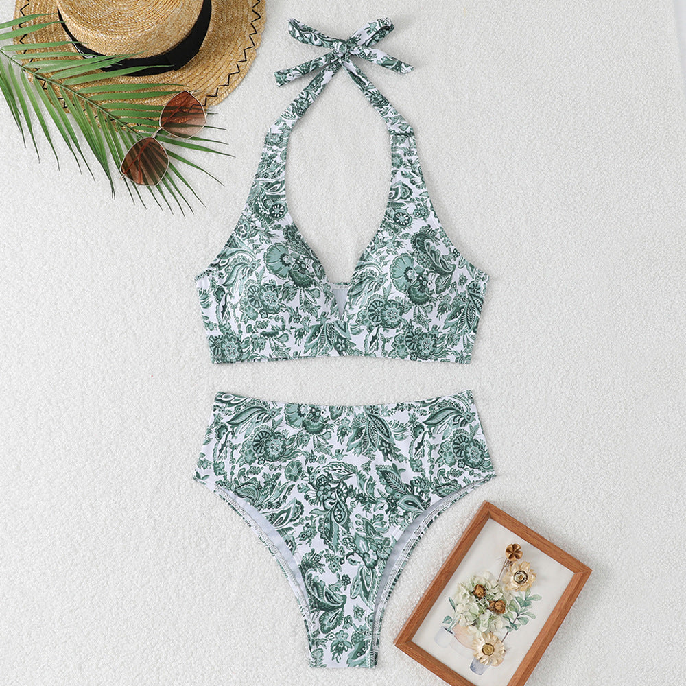 Women's Gathering Bikini Split Swimsuit - Zalixer