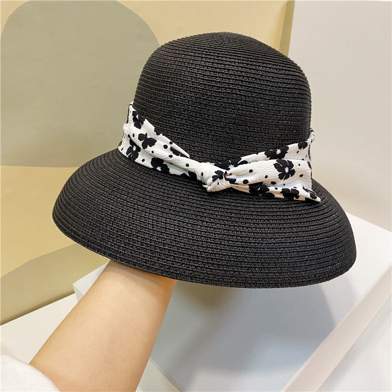 Pastoral Style Sunshade Hat With Small Flower Straps - Zalixer