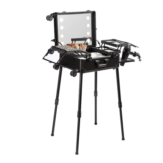 Kosmetikkoffer 1030 X 510 X 1360 Mm Schminktasche ABS + MDF-Platte + Aluminiumrahmen Schminkkoffer Make-Up Koffer Ideal Für Friseur-, Make-up-Studios, Hochzeits- Oder Event-Make-up - Zalixer