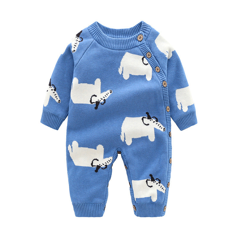 Newborn Baby Clothes Baby Crawling Clothes Thickening Out Baby Harness - Zalixer