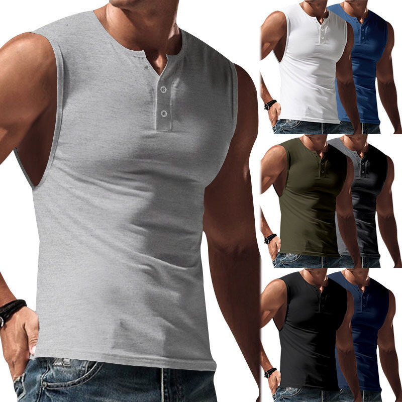 Men's Clothing Light Board Solid Color Summer Sports Vest