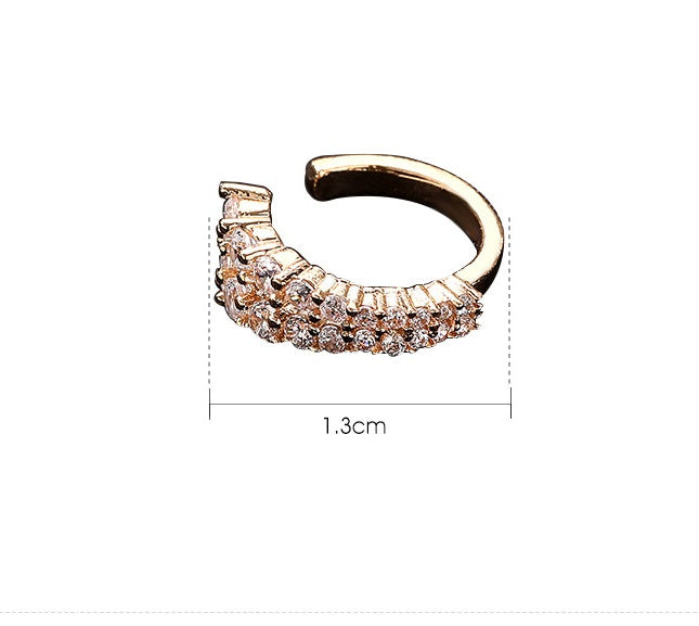Inlaid Zircon Personalized Without Piercings Earrings Jewelry