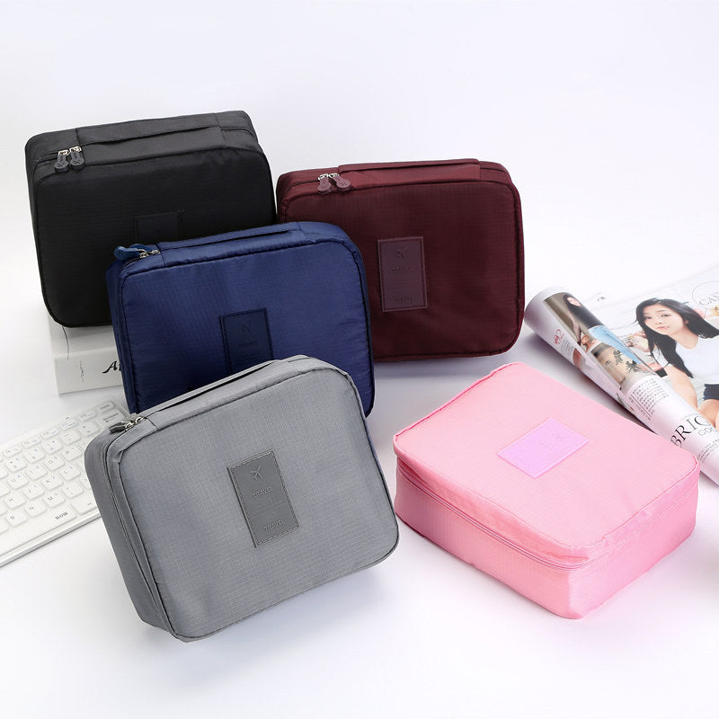 Portable Cosmetic Bag Waterproof Divider Multi-grid Pockets Toiletry Bags Travel Storage Handbags Women Make Up Bag - Zalixer