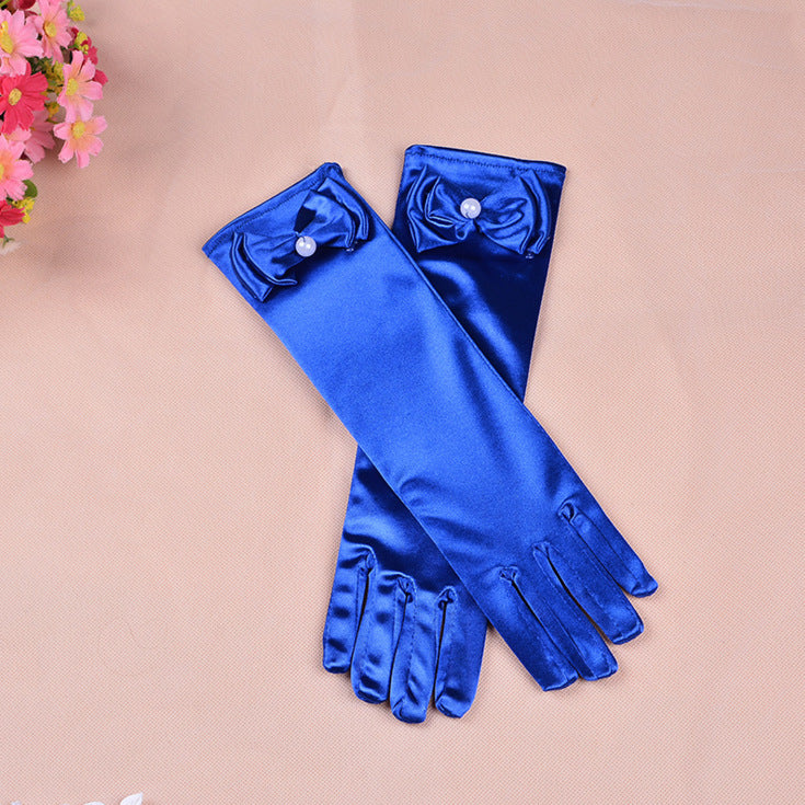Mid Length Girls Wedding Gloves Accessories - Zalixer