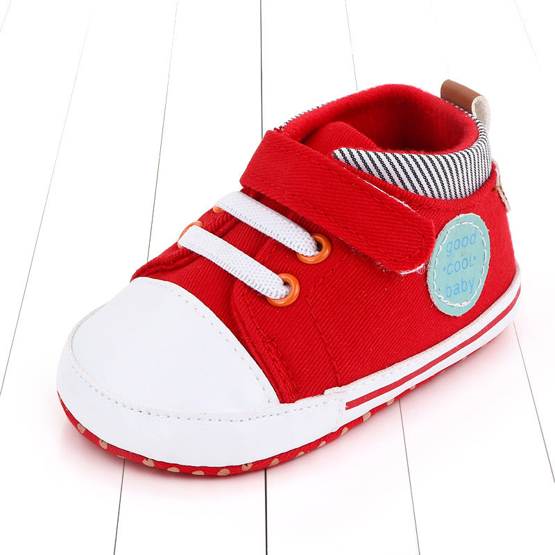babyshoes canvas baby shoes casual baby shoes Velcro soft bottom toddler shoes 2493 - Zalixer