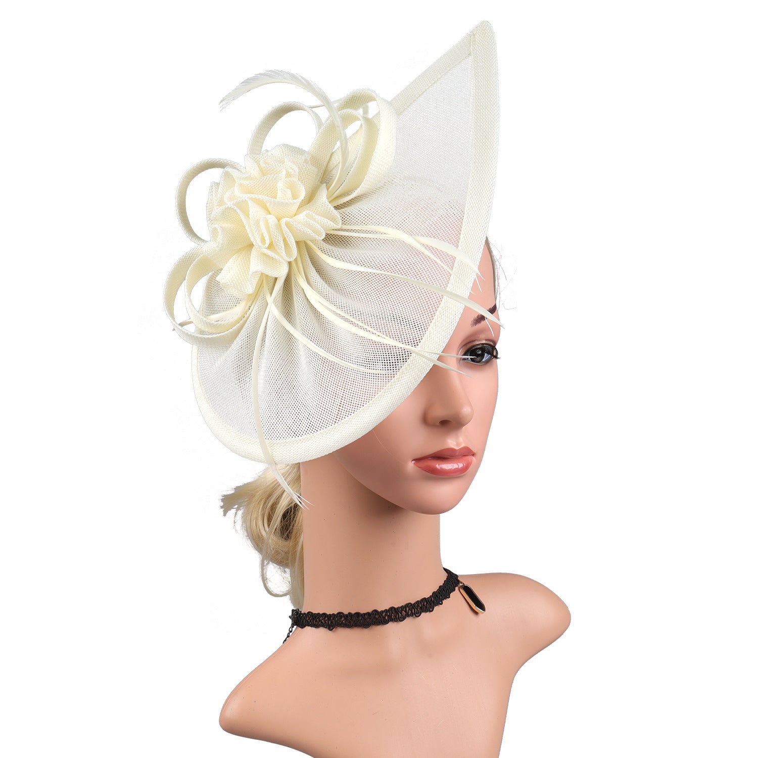 Linen Horse Racing Top Hat Hair Accessories - Zalixer