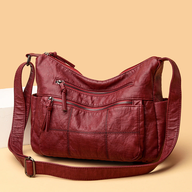 Womens Solid-Color Casual Shoulder Crossbody Bag - Zalixer