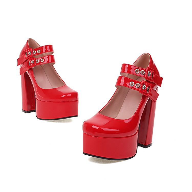 Womens Round-toe Solid-color High Heels - Zalixer