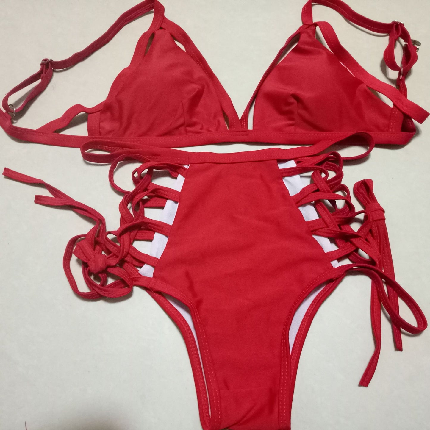 Sexy strap bikini split swimsuit - Zalixer