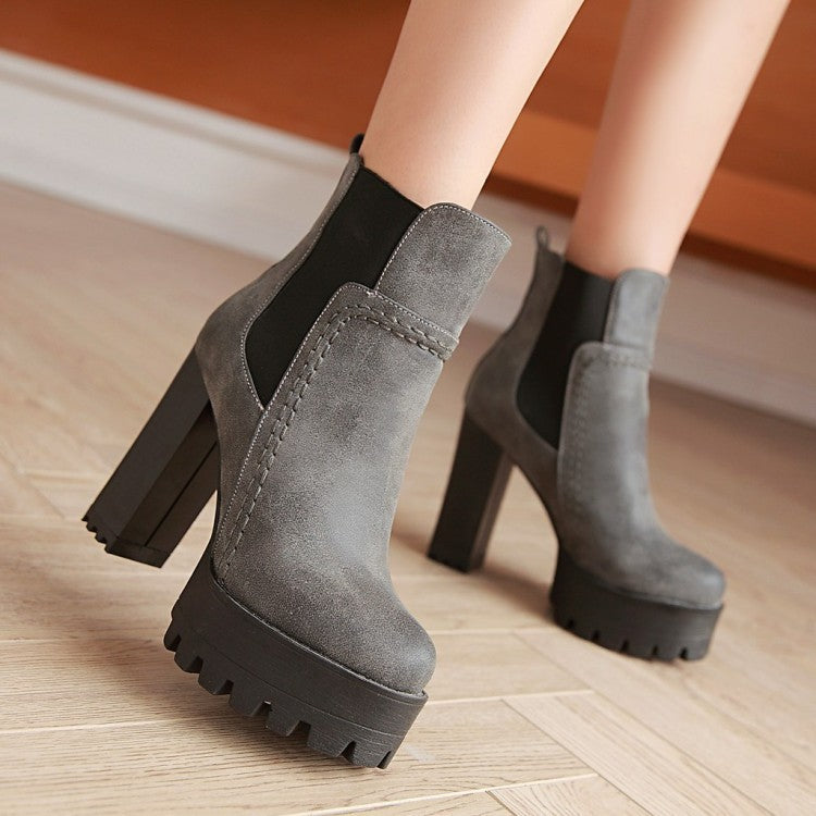 Mid boots high heel platform Martin boots - Zalixer