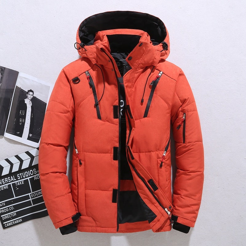 Men's Outdoor Windproof Hooded Jacket Leisure Sports Coat With Pockets