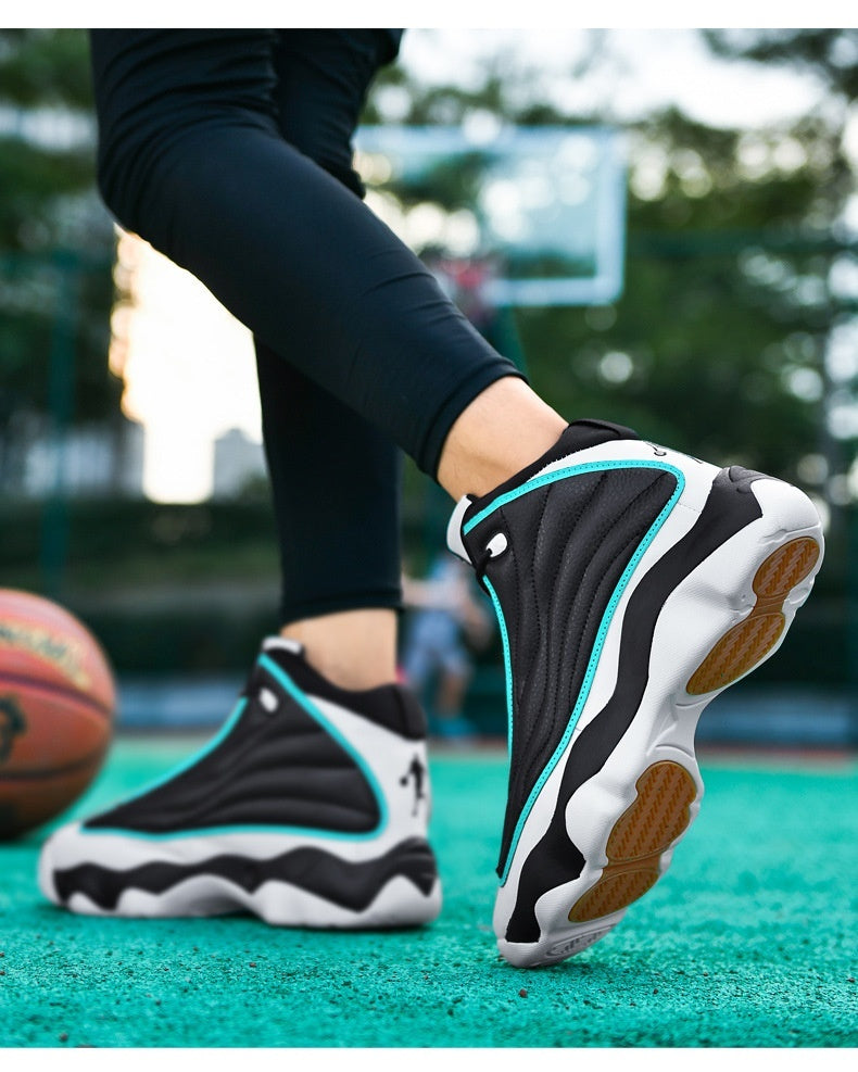 Fashion Thick Bottom Wear-resistant High-top Trendy Running Basketball Shoes