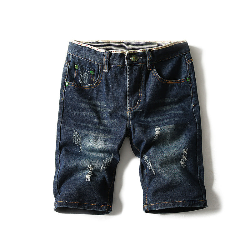 Thin men's denim shorts - Zalixer