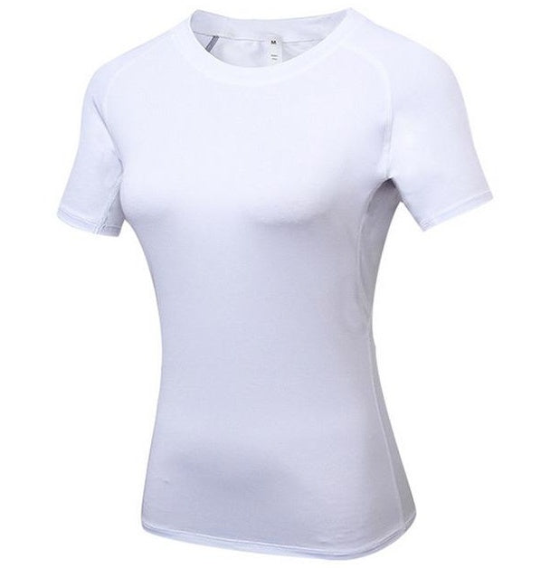 Womens Quick Dry Compression Training Yoga T-Shirts - Zalixer