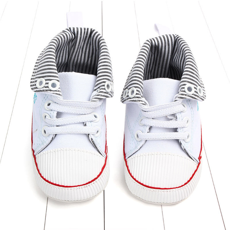 Cuffed striped baby shoes - Zalixer