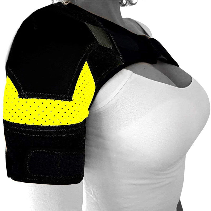 Breathable And Ice Pack Sports Shoulder Pads Shoulder Brace With Pressure Pad Suitable For Both Men And Women Adjustable Shoulder Brace For Left And Right Shoulder Protect - Zalixer