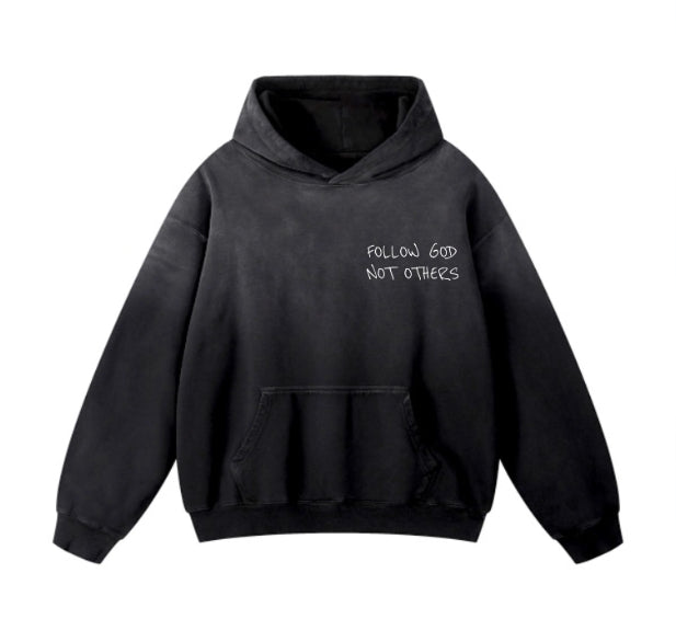 American-style Loopback Fabric Hoodie With A Mottled Wash And Gradient Effect